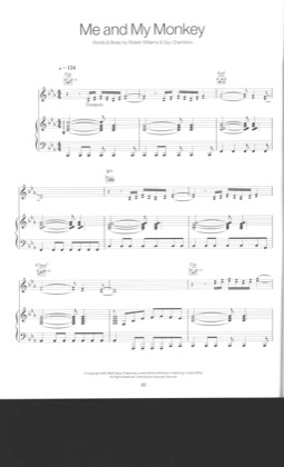 Thumbnail of first page of Me And My Monkey piano sheet music PDF by Robbie Williams.