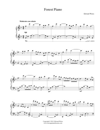Thumbnail of first page of Forest Piano piano sheet music PDF by Edward Weiss.