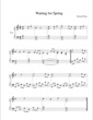 Thumbnail of First Page of Waiting for Spring sheet music by Edward Weiss