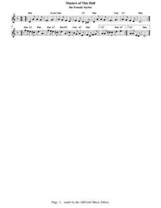 Thumbnail of first page of Masters of this Hall piano sheet music PDF by Christmas.