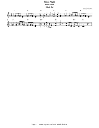 Thumbnail of first page of Silent Night (3) piano sheet music PDF by Christmas.