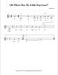 Thumbnail of First Page of Oh Where Has My Little Dog Gone? (easy) sheet music by Traditional