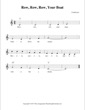 Thumbnail of First Page of Row, Row, Row, Your Boat (easy) sheet music by Traditional