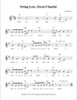 Thumbnail of First Page of Swing Low, Sweet Chariot (easy) sheet music by Traditional