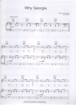 Thumbnail of first page of Why Georgia piano sheet music PDF by John Mayer.
