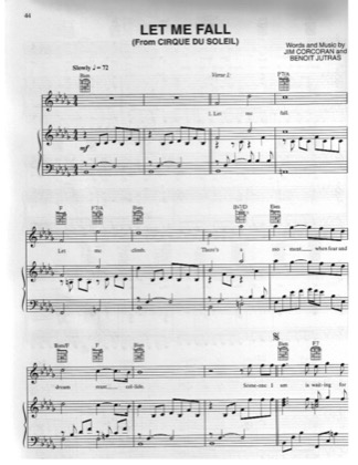 Thumbnail of first page of Let Me Fall piano sheet music PDF by Josh Groban.