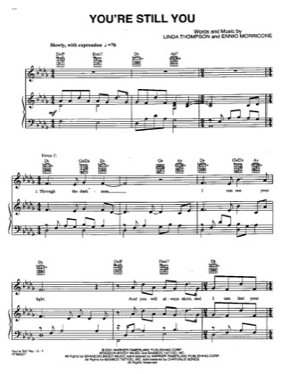 Thumbnail of first page of You're Still You piano sheet music PDF by Josh Groban.