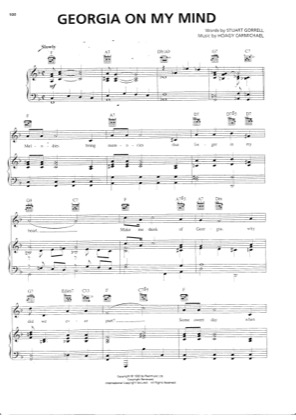 Thumbnail of first page of Georgia On My Mind (2) piano sheet music PDF by Ray Charles.