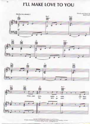 Thumbnail of first page of I'll Make Love To You piano sheet music PDF by Boyz II Men.