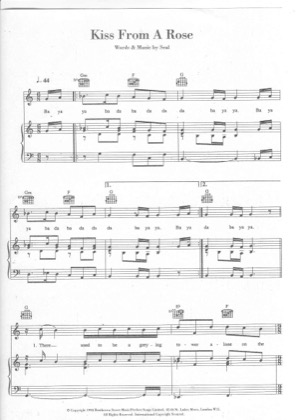 Kiss From A Rose - Seal Free Piano Sheet Music PDF